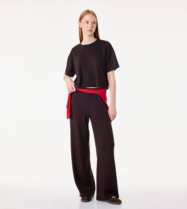 Embellished Wide Leg Pants