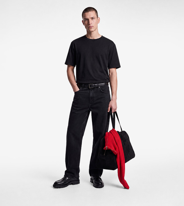 Solid Crew Neck Oversized T-Shirt