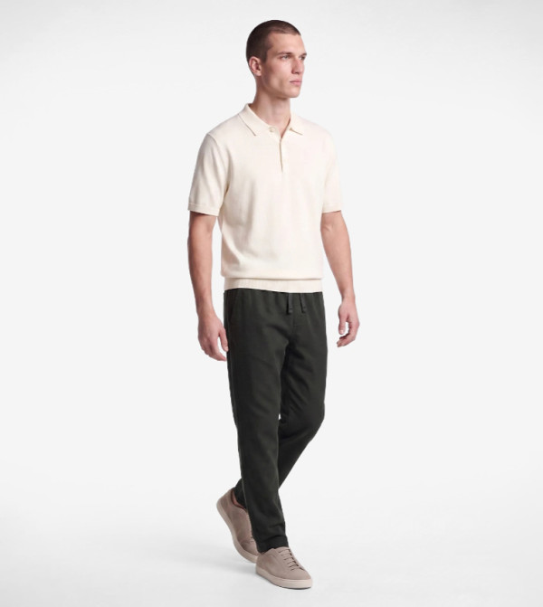 Drawstring Waist Regular Fit Trousers