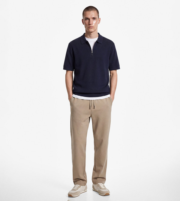 Solid Regular Fit Trousers