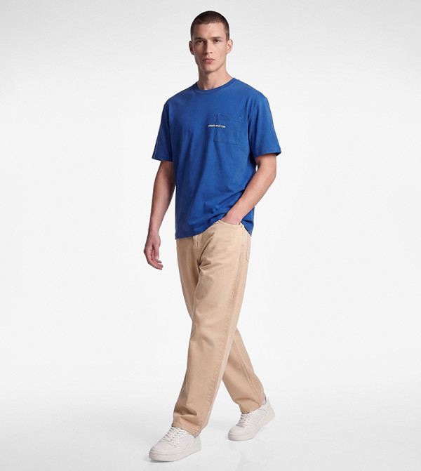 Solid Relaxed Fit Trousers