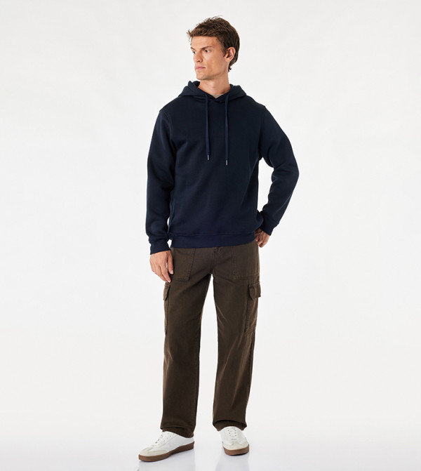 Solid Long Sleeves Hoodie
