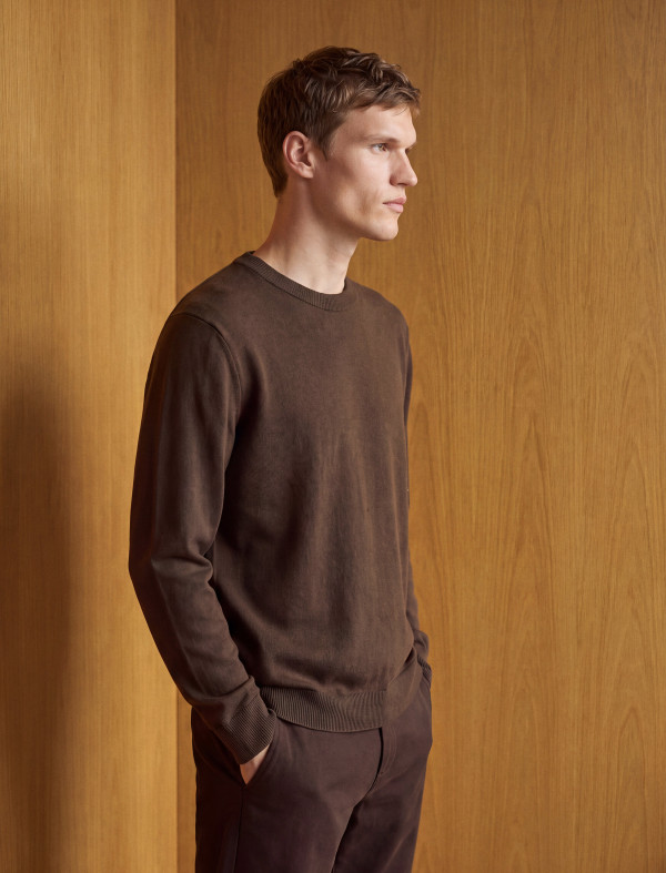 Solid Crew Neck Sweater