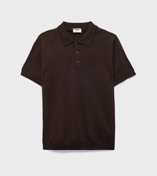 Textured Short Sleeves Polo T-Shirt