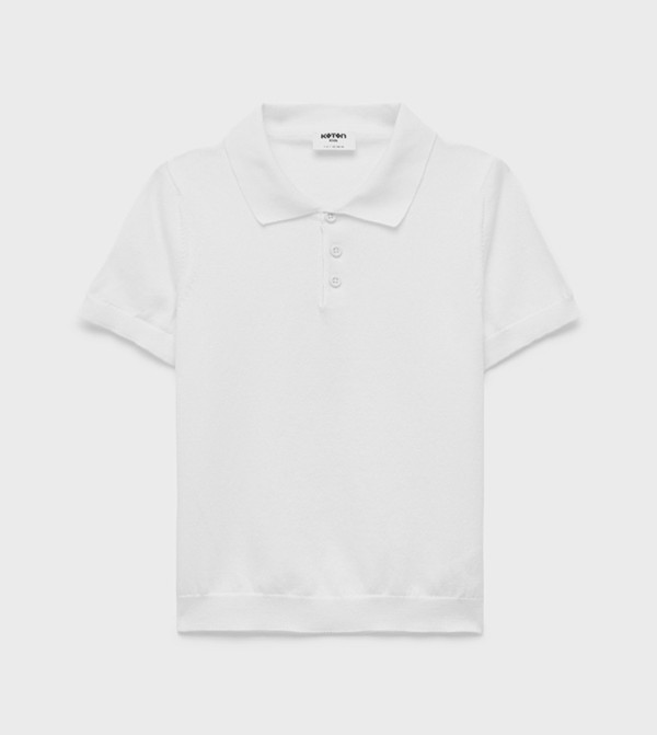 Textured Short Sleeves Polo T-Shirt