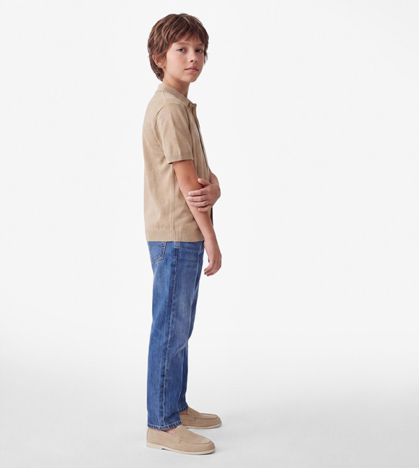 Solid Collared Short Sleeves Polo T-Shirt