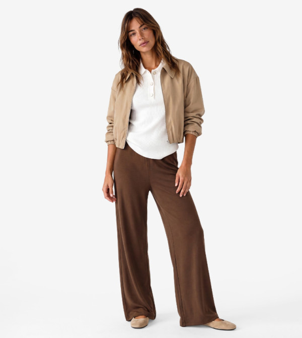 Solid Relaxed Fit Pajama Bottoms