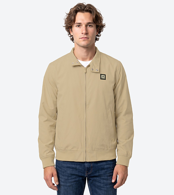 Solid Zipper Casual Jacket