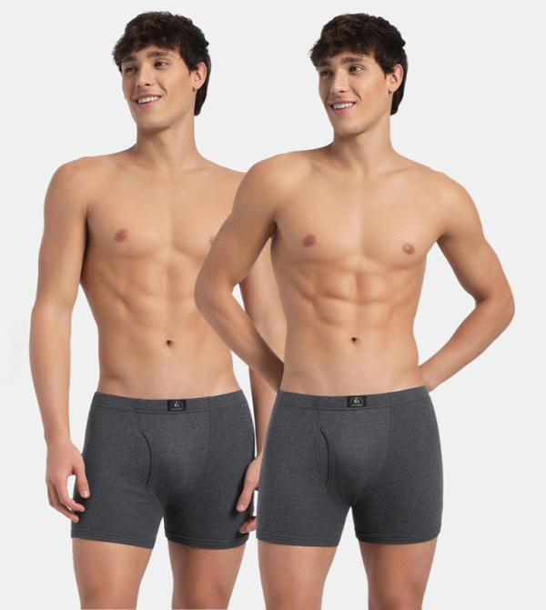 Super Combed Cotton Solid Boxer Brief with Ultrasoft and Durable Waistband