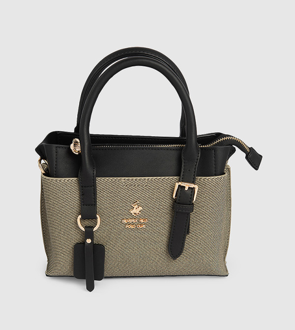 Colorblock Zip Satchel Bag