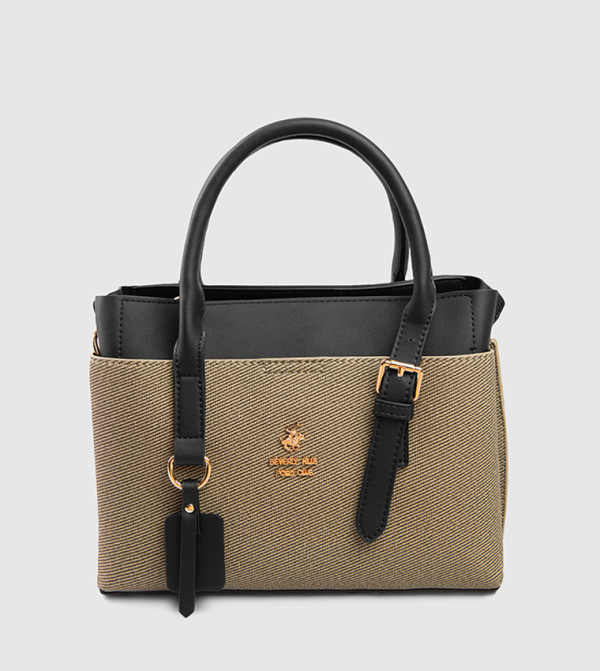 Color Block Satchel Bag