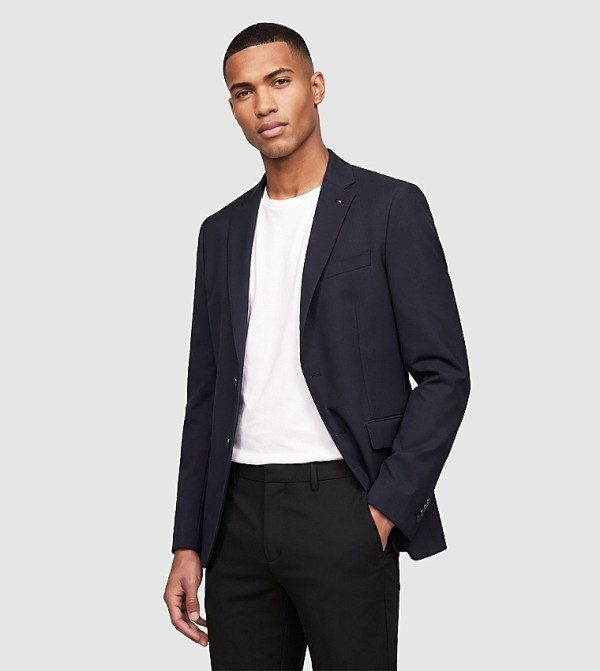 Solid Single Breasted Blazer