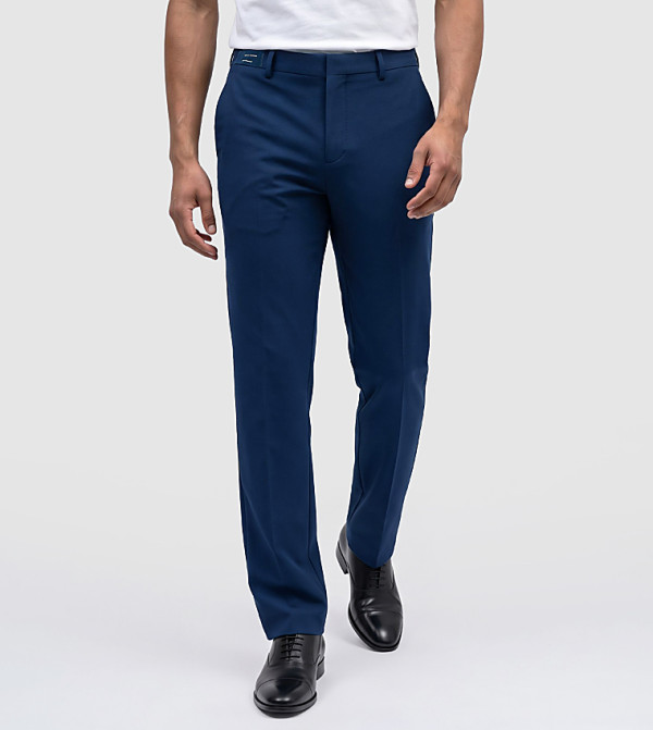 PUNTO MILANO Solid Slim Fit Formal Pants