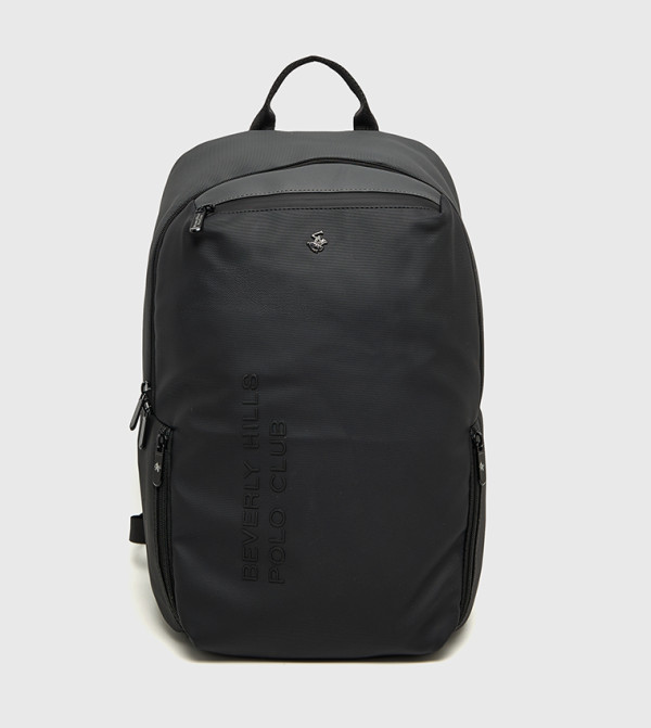Solid Zip-Closure Backpack