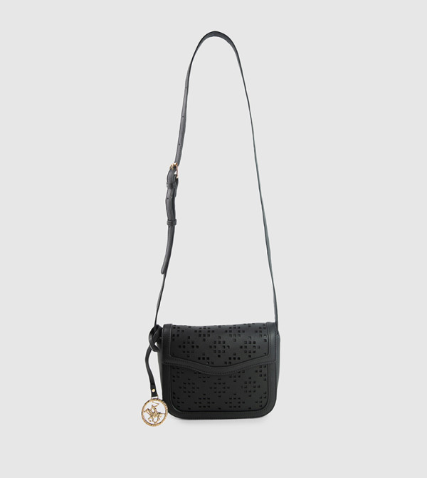 Lasercut Flap Crossbody Bag