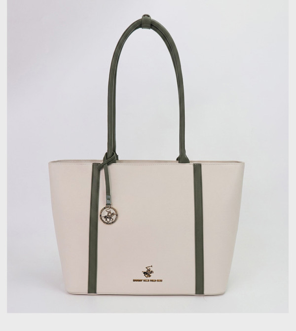 Colorblock Zippered Tote Bag