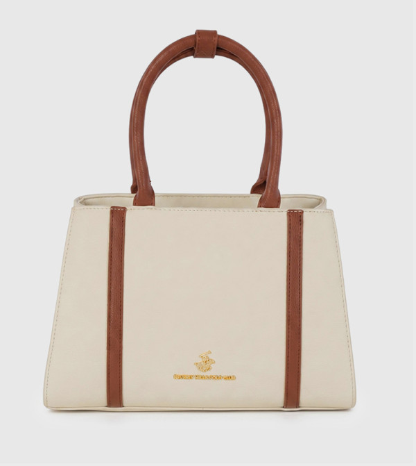 Contrast Trim Satchel Bag