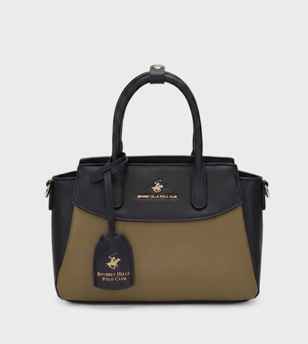 Color Block Satchel Bag