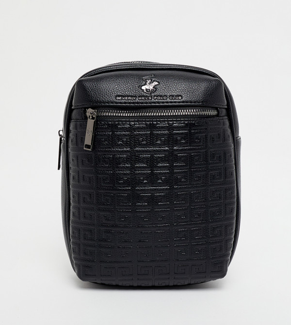 Textured Zippered Reporter Bag