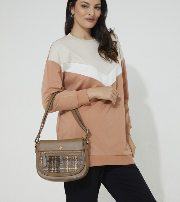 Checked Cross Body Bag
