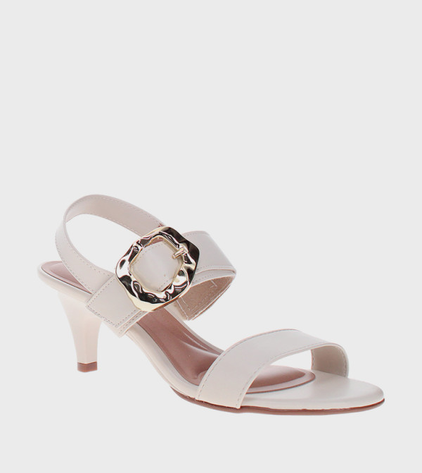 Metal Accent Heel Sandals