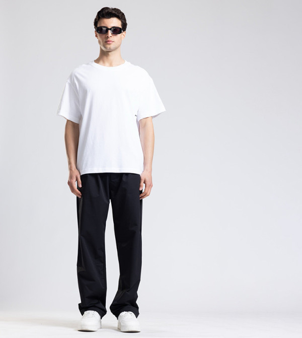 Solid Straight Fit Pants