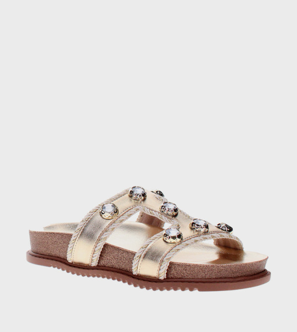 Metal Accent Comfort Sandals