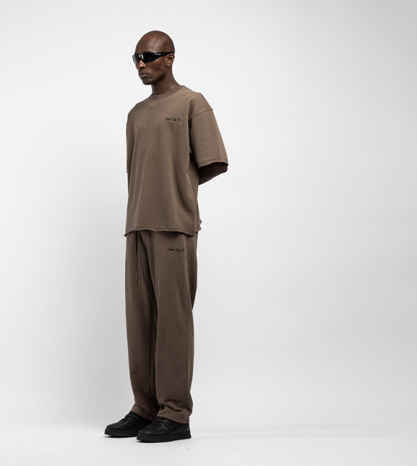 Logo Embroidered Drawstring Waist Sweatpants