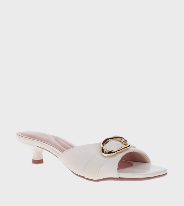 Metal Accent Heel Sandals