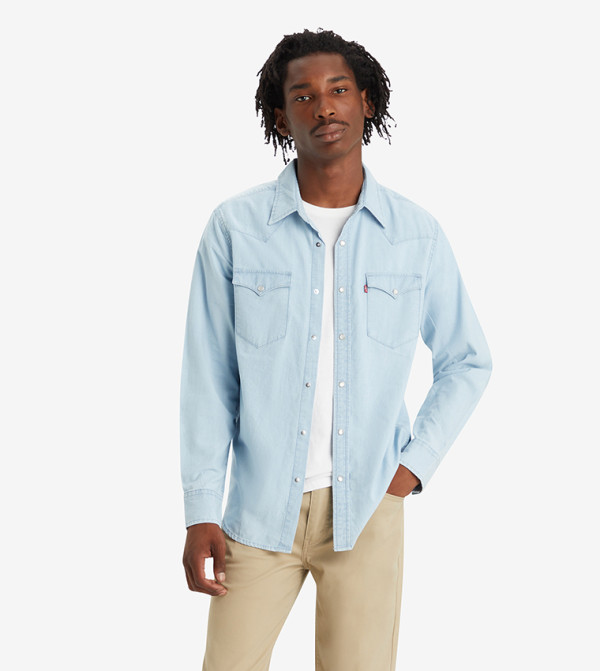 Classic Long Sleeves Denim Shirt