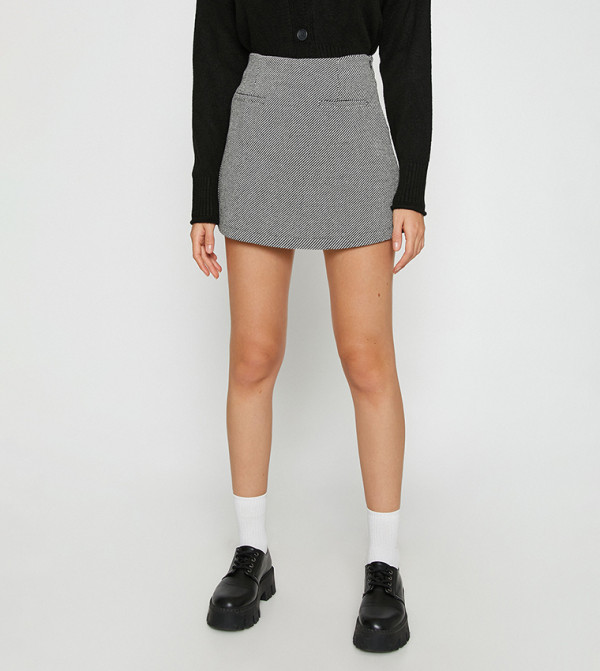Patterned Mini Skort