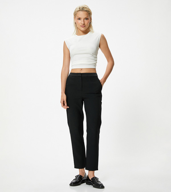 Solid Straight Fit Pants
