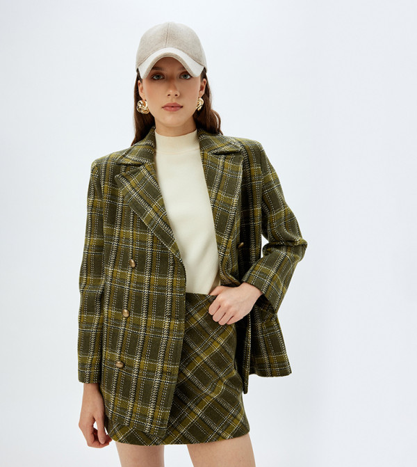 Tweed Double Breasted Overcoat