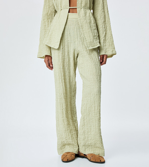 Textured High Waist Palazzo