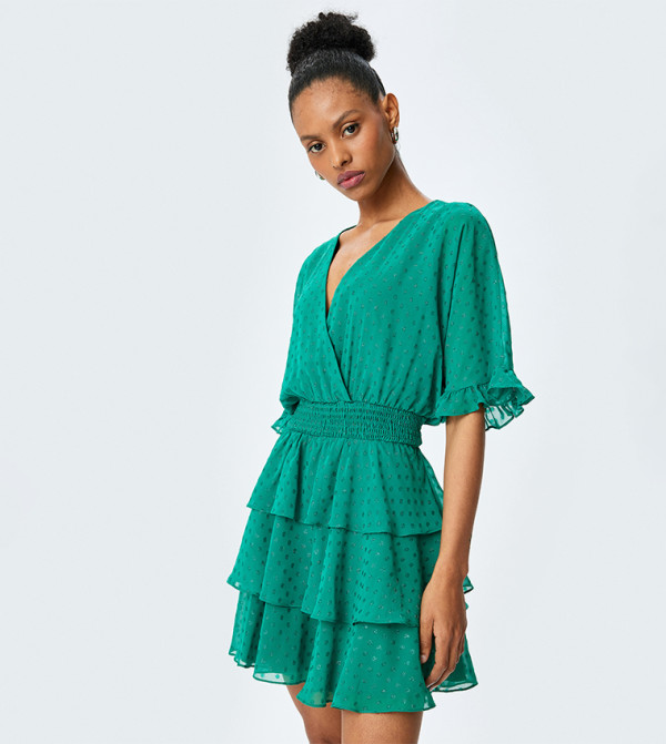 Textured Layered Mini Dress