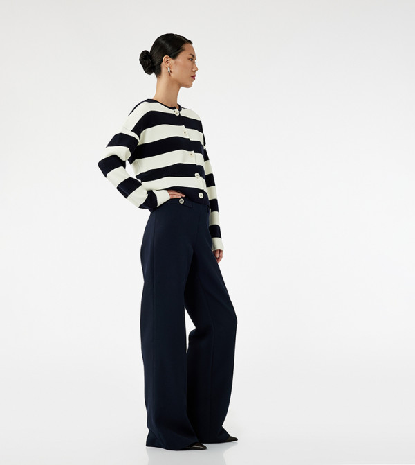 Solid Wide Leg Trousers