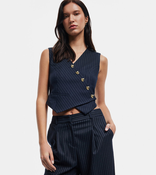 Solid Buttoned Waistcoat