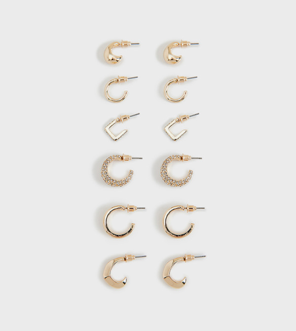 Multipack Silver-Toned Hoop Earrings