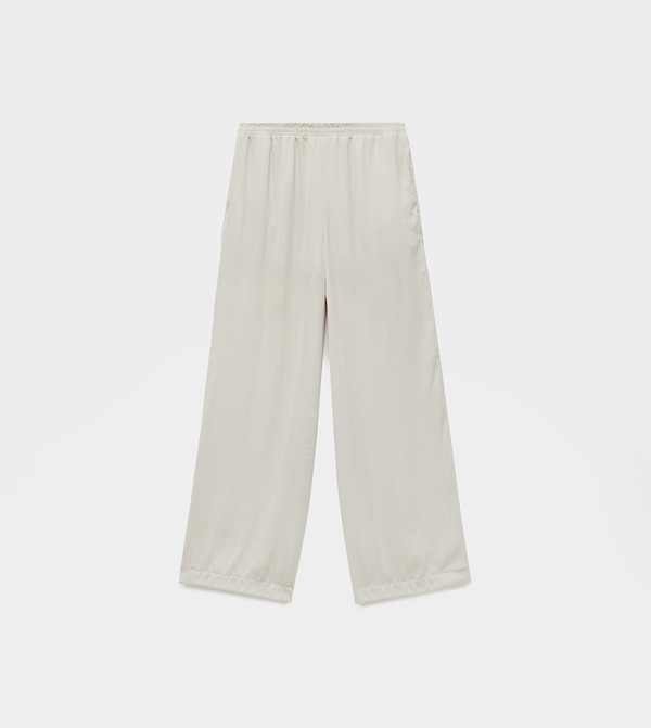 Elastic Waist Wide Leg Pants