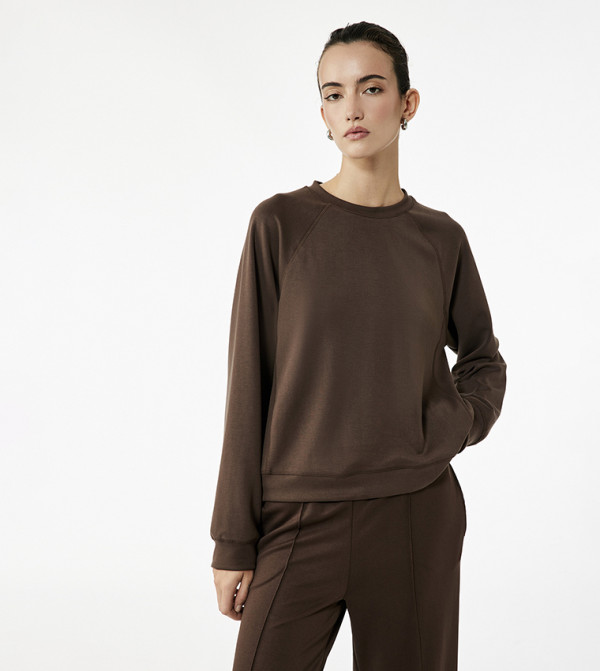 Solid Long Sleeves Sweatshirt