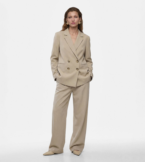Solid Wide Leg Trousers