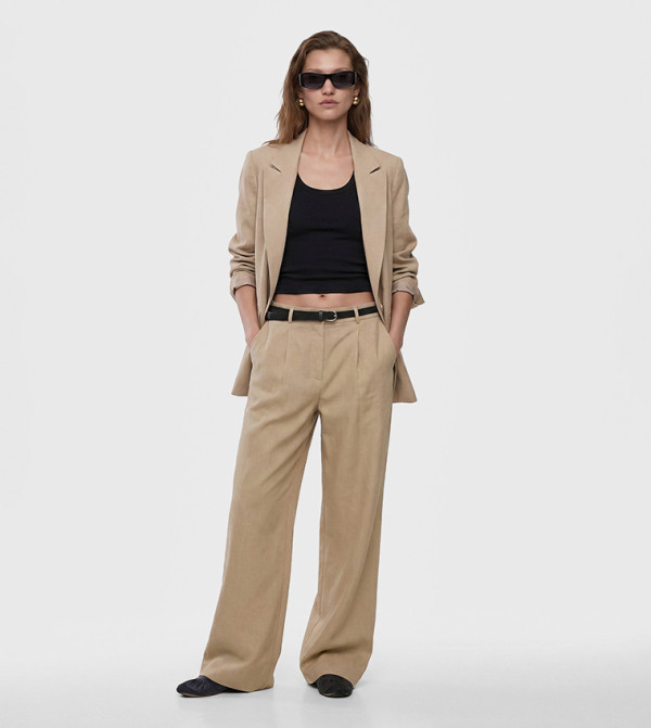 Solid Loose Fit Trousers
