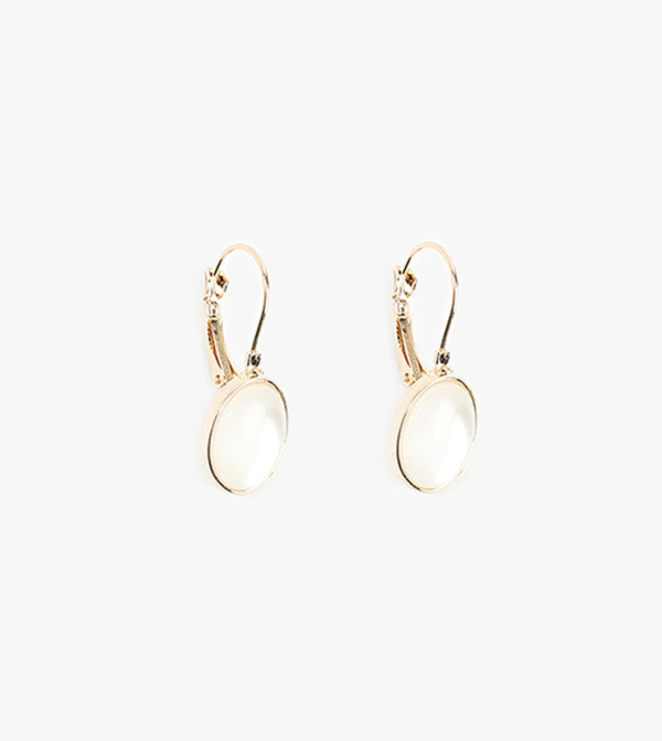 Stone Embellished Drop Earrings