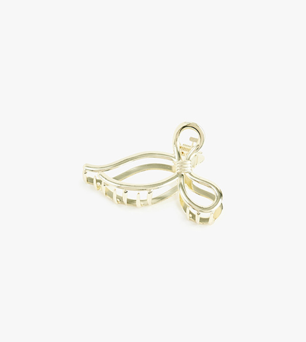 Bow Detail Gold-Tone Claw Clip