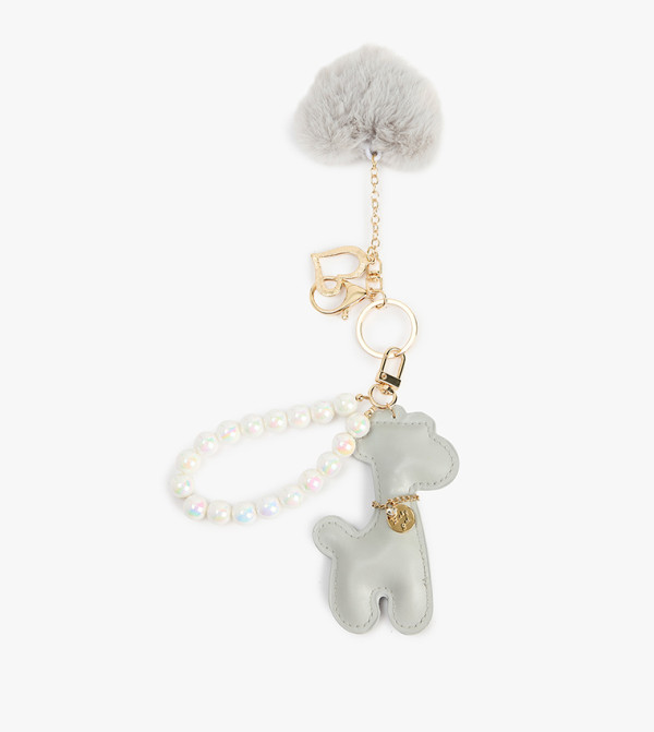 Pearl Beaded Charm Keychain
