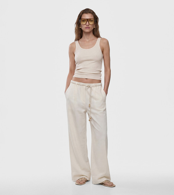Solid Loose Fit Trousers