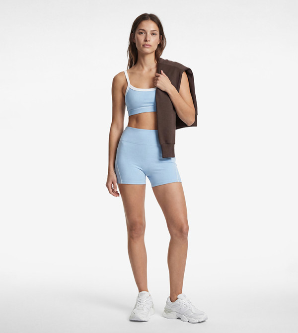 Solid High Rise Biker Shorts