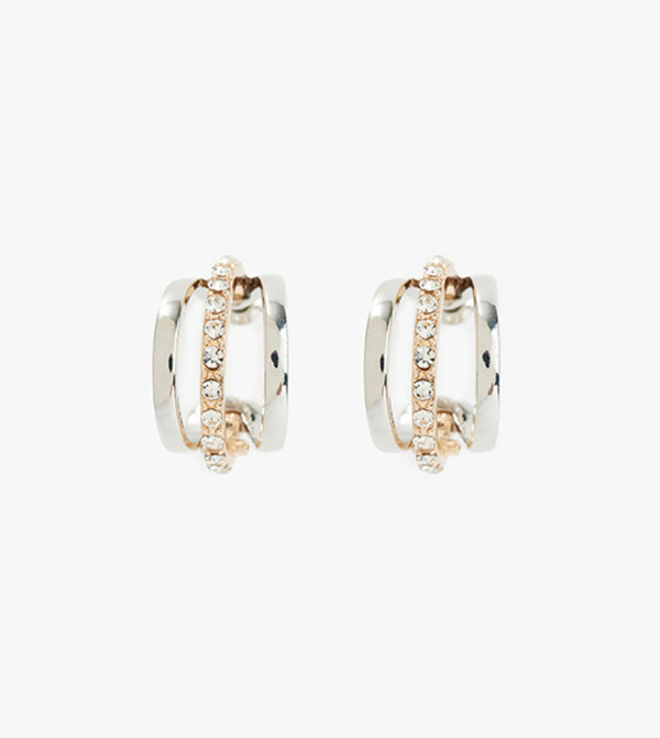 Crystal Huggie Hoop Earrings