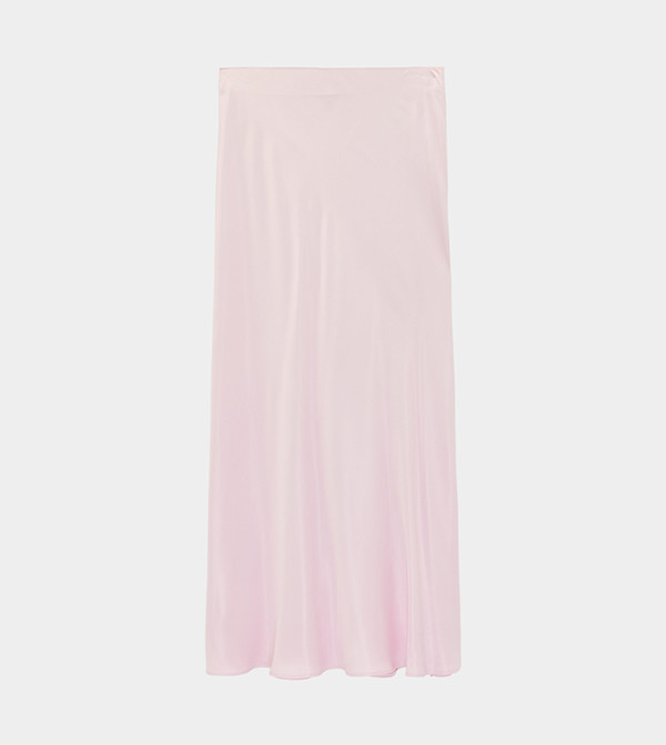 Elastic Waist Satin Skirt