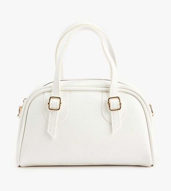 Textured Zippered Shoulder Bag